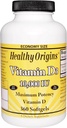 Origines saines Vitamine D3 Potence maximale 10 000UI 360 Softgels, total de 2 boîtes