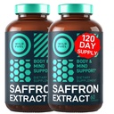 WILD BRANDSTOF Pure Saffron Extract Antioxidanten Supplement - Eye Health, Energy and Mood Support Happy Saffron - 0,3% Safranal 88.5mg Supplementen -120 Dag Glutenvrije, niet-GMO Vegan Saffron Capsules