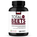 Facteur de force Betteraves totales Soutien de la pression artérielle avec extrait de graines de raisin et poudre de racine de betterave non OGM pour la santé cardiaque, la circulation et le flux sanguin, 120 Nombre