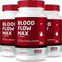 NutraRize (Pack of 3 Blood Flow Max Capsules, Advanced Blood Support Formula, Maximum Strength Supplement for Healthy Blood Circulation, All Natural Pills for Overall Health, Reviews (180 Capsules)
