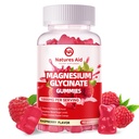 Magnesium Glycinate Gummies 1000mg - Suikervrij Magnesium Kalium Supplement met Vitamine D, B6, CoQ10 voor Kalm Mood & Slaap Ondersteuning - 90 Raspberry Gummies.