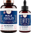 WINDSOR BOTANICS Vegan vitamine B12 en mannelijke vruchtbaarheid supplement met Maca wortel - energie en vruchtbaarheid bundel
