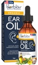 Biologische oorolie voor oorinfecties - Natuurlijke oordruppels voor infectiepreventie, Swimmer's Ear & Wax Removal - Kids, Adults, Baby, Dog Earache Remedy - met Mullein, Knoflook, Calendula, Made in USA
