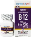 Superior Bron - No Shot B12 Methylcobalamine 1000 mcg met B6 & Folic Acid 800 mcg. - 60 Quick Solution Tablets