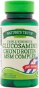 De waarheid van de natuur Drievoudige sterkte Glucosamine Chondroitin MSM Complex Dieetsupplement - 60 gecoate capletten, Verpakking van 2