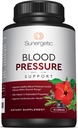 Supplément de soutien de la pression artérielle Premium pour la santé cardiovasculaire et cardiaque avec l'ail, l'awthorn et l'hibiscus (90 capsules)