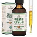 Kurkuma Curcumin met Black Pepper Drops - Organic Turmeric Supplement Drops 1.180mg - 2FL OZ, 60 Servers (met Black Pepper Seed, Ginger, Rosemary en Sage) voor gezamenlijke ondersteuning door Double Wood