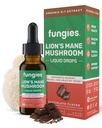 Fungies Lion's Mane Mushroom Liquid Drops, Chocolade - Tinctuur met Lions Mane Extract Ondersteunt Hersen Fog, Focus, Geheugen & gezonde Mood - Mushroom Complex Supplement voor volwassenen - 30 porties