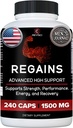 Suppléments HGH pour les hommes et les femmes - Regains Natural Anabolic Muscle Growth Building & Human Growth Hormone pour les hommes, Muscle Builder pour les hommes, Supplément de récupération musculaire après l'entraînement, 240 pilules protéiques