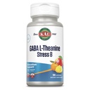 KAL GABA L-Theanine Stress B Lozenge, B Complex Vitaminesupplement, Gezonde Ontspanning, Mood & Focus Ondersteuning, Natuurlijke Mango Tangerine Smaak, Veganistisch, 50 Servers, 100 Lozen