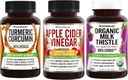 FarmHaven Kurkuma Curcumin met zwarte peper en appel cider Azijn met gember en melkdistel