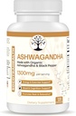 Ashwagandha met zwarte peper voor verbeterde absorptie - Certified Organic, Non-GMO, Glutenvrij - Ondersteunt goed en energie, ondersteunt rust en ontspanning - 120 Vegan Capsules