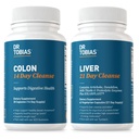 Dr. Tobias Colon 14 dagen Reiniging & Lever 21 dagen Reinigingssupplementen, met vezels, kruiden en probiotica, Solarplast, Artichoke, Melkdistel, Ondersteunt Gut en Lever Gezondheid.