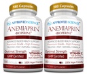 Goedgekeurde Wetenschap Anemieprin - Absorbeerbare IJzer, Vitamine C - Zacht op maag - 380 Capsules - 6 maanden levering - Niet-GMO, Veganistisch