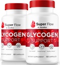 (2 Pack) Super Flow Glycogen, SuperFlow Glycogen Support Capsules, Super Flow Glyco Optimizer, Officiële SuperFlow Glyco Optimiser Caps, Super Flow Detox Cleanse, Super Flow Glycol (120 Capsules)