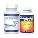 Lipozen Gewichtsverlies Combo van één Mega Fles 120 Tel en één Fles MetaboUP Thermogene Supplement 60 Tel in totaal - Boost Metabolisme, Verhoog energie, en controle van uw eetlust