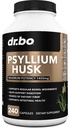 Psyllium Husk Capsule Fiber Supplement - Natural Powder Capsules for Constipatie Relief for Adults - Nutritional Soluble Fiber Pills & Daily Regularity Support - Bulk Seed Husks Digestion Supplements