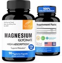 Sandhu's Superior Absorption Magnesium Glycinate 775mg|140mg Elemental Magnesium Capsules|90 Count, 90 Days Supply|Supports Restful Sleep & Muscle Health |Pure, Non GMO & Gluten Free