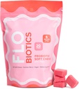 FLO-Biotics Probiotique Soft Chews pour la santé digestive, saine Gut Flora et le soulagement de la constipation occasionnelle – Vegan Digestive Health Gummies Probiotique Gut Supplément Berry Flavor - 30 Compte (paquet de 1)