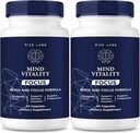 rize labs Mind Vitality Focus Brain Supplement, Official Mind Vitality to Boost Focus and Concentration & Vermijd mid-namiddag vermoeidheid, geest vitaliteit geavanceerde formule (120 capsules) (pack of 2)