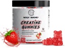 Muscle Munchies Create Chewable Gummies for Men & Women-Infused with Beta Alanine-5g of Create Per Serving-Increases Strength, Endurance, & Recovery-Vegan, NonGMO (Strawberry Burst)