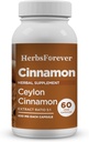 Herbsforever Ceylon Cinnamon Capsules Algemene Wellness Ondersteuning Supplement Hoge Potentie 800 Mg Extract 60 Vege Capsules