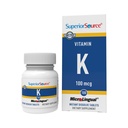 Source supérieure Vitamine K 100 mcg - Supplément de soutien aux os et à la santé - Supplément de vitamine K Aide à la santé du sang et à l'absorption du calcium - 30 comprimés à dissolution sublinguale