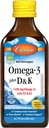 Carlson - Omega-3 + D & K, 1430 mg omega-3s, 2000 IE (50 mcg) D3, 90 mcg K2 als MK-7, Heart Health, Bone Support, Lemon, 200 ml