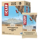 BAR CLIF - Barres de protéines énergétiques - Noix de macadamia au chocolat blanc - Fabriqué avec de l'avoine biologique - Barres énergétiques - Non-OGM - (15 Pack)