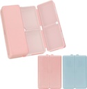 FYY Daily Pill Organizer,2 Stuks 7 Compartments Portable Pill Case Travel Pill Organizer,[Folding Design] Pill Box voor portemonnee Pocket om vitamines te houden, Cod Leverolie, Complementen en Medicatie-Pink+ Marine