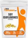 BulkSupplements.com Soja-isoflavonenpoeder - Soja-isoflavonen 150mg, isoflavonensupplement voor vrouwen - voor botondersteuning, zuiver en glutenvrij - 150mg per portie, 10g (0,35 oz)