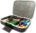 Grote pil Organizer, 7.7x5.7" Travel Vitamine Box Lichtdichte 9 Compartments Portable Pillen Cases Supplementen Dispenser Vocht Proof Pillenhouder Medicine Container