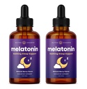 NutraChamps gouttes de mélatonine liquide, 480 portions, sans sucre enfants Melatonine supplément d'aide au sommeil liquide, végétalien et non-OGM, saveur de baie naturelle, mélatonine 1 mg gouttes