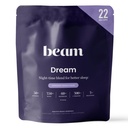 Beam Dream Sleep Powder, L-Theanine, Apigenin, Reishi en Magnesium, derde partij getest natuurlijke slaaphulp & slaapsupplement voor diepe slaap, ontspanning en herstel, natuurlijke slaapondersteuning, 22 diensten