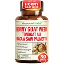 HornyGoatWeed pour les hommes (1000mg par service) – Supplément d'amélioration mâle avec racine Maca, Tongkat Ali, Saw Palmetto, Panax Ginseng, Tribulus Terrestris & L-Arginine pour l'énergie, la conduite et la force