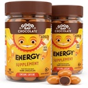 Good Day Chocolate Energy Supplements for Adults [2 Pack] Fair Trade Cafeïne Chocolate with B-Vitamins, Green Tea Extracts and 20 mg Cafeine Per Piece - Energy Booster for Women and Men