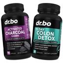 Geactiveerde Charcoal & Colon Cleanser Detox - Biologische Kokoskool Pillen & Colon Cleanse voor Maaggas Bloat & Regularity - Bowel Movement Supplementen voor Maagopgeblazen, Gut Support