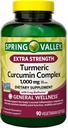Spring Valley Extra sterkte Kurkuma Curcumine Complex Zachte gels Dieetsupplement, 1000 mg, 90 Tellen