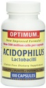 Optimum Acidophilus Lactobacilli Capsules, 100 Tel.
