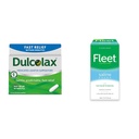 Dulcolax Fast Relief Medicated Laxative Suptinitories Fast Relief, Rectal Use Only, Bisacodyl, 10 mg & Fleet Laxative Saline Enema for Adult Constipatie, 4.5 fl oz, 4 Flessen