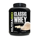 NutraBio Classic Whey Protein Powder - 25G de protéines par scoop - Profil d'acide amino à spectrum complet - Pas de remplissage, Couleurs artificielles, Préservatifs - Faible indice glycémique - Vanille crémeuse, 5 livres