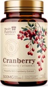 Cranberry Pillen Supplement 25.000mg - Fresh Cranberry Equivalent Powder Extract met vitamine C & E - Urinaire Tract Health Support, Cran Berry Fruit, Sugar Free Formula, gebotteld in de VS - 60 capsules
