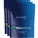 ProHealth Longevity Collagen Peptides Powder - for People Over 40, 20g Multi Collageen. 2g Pro-Collagen. Hyaluronzuur. Type I, II, III, V, X voor gewrichten, botten, haar, huid, spieren, darm - (3 verpakkingen)