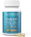 Fish-Oil Omega3-EPA DHA-Supplement Burpless-Softgels - 120Capsules 1440 mg per Serving Mini Size Gezond Hart Ondersteuning Vetzuren Supplement helpt handhaven gezonde triglyceride niveaus