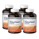 American Health Original Papaya Enzyme - 600 Kauwtabletten, Pack of 4 - The After-Meal Supplement - Non-GMO, Vegan - 800 Total Servings