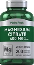 Piping Rock Magnesium citraat 400 mg 200 caplets 