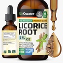 BIO KRAUTER Licorice Root Tinctuur - Licorice Root Extract voor Digestieve Ondersteuning - Alcohol en Suikervrij - Vegan Drops 2 Fl.Oz.