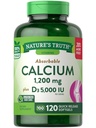 De waarheid van de natuur Calcium 1200 mg Plus Vitamine D3 5000 IE Supplementen, 120 Tellen (verpakking van 3)