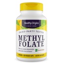 Origines saines Folate de méthyle 800 mcg (Quatrefolic, Non-OGM, Biodisponible Folate, Sans gluten, Soutien aux neurotransmetteurs), 120 capsules de légumes