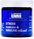 Swanson WIO Stress Restore & Immune Reload Stress Support, Immune Defense, B Vitamines, Vitamine C, Biotine, PABA, Wellness, Immune Health - Bouteille de 4 onces, 30 capsules (30 jours d'approvisionnement)